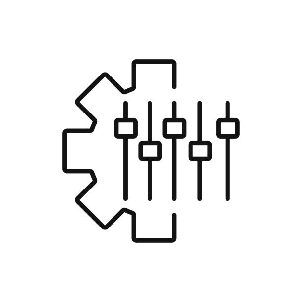 mass customization vector line icon. customisation concept. flat design.